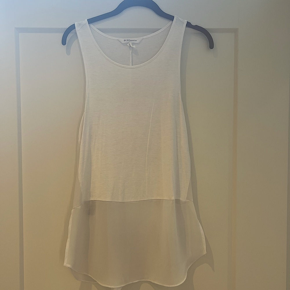 BCBG XS Tank Top with Sheer Bottom